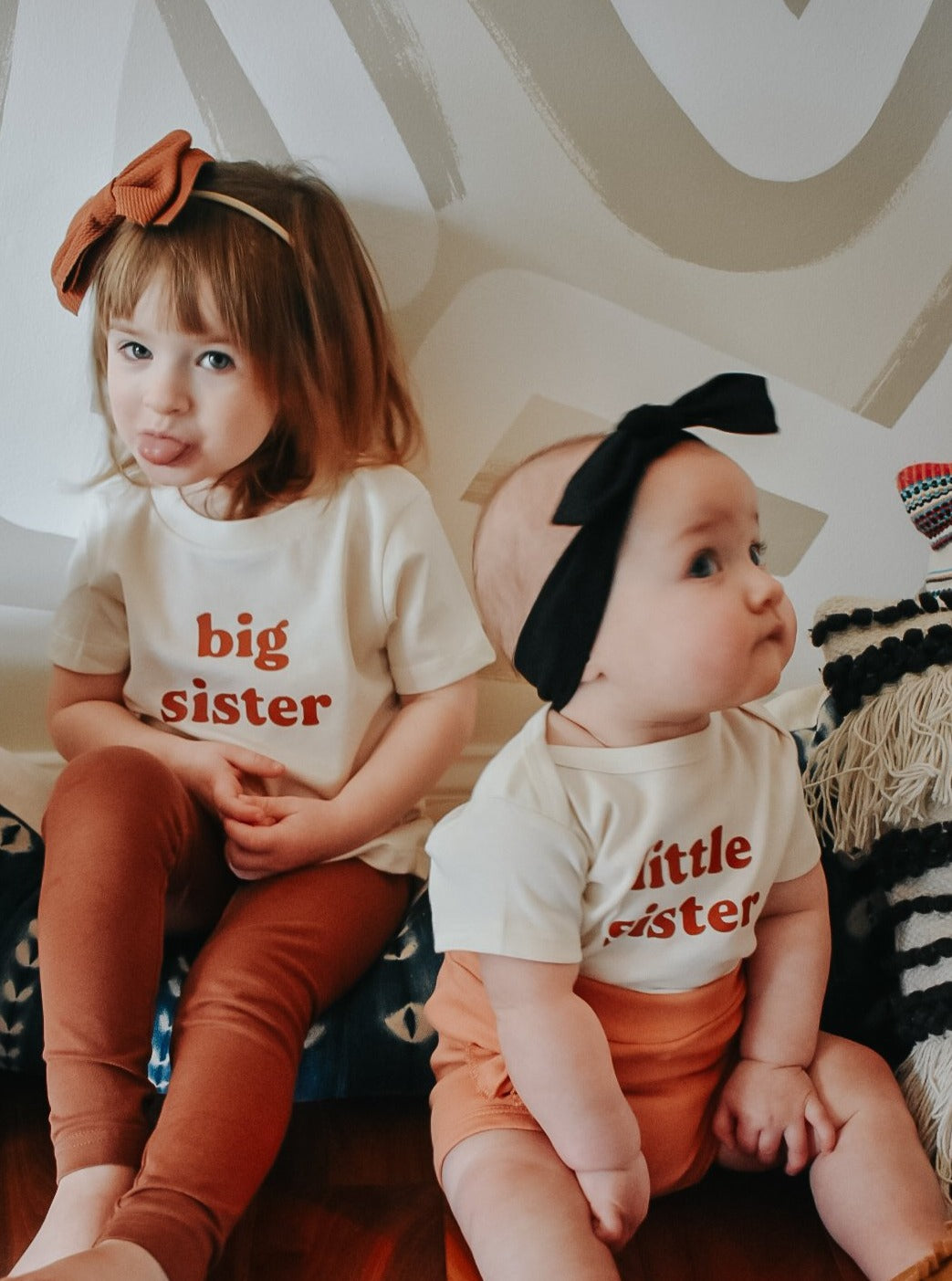 big sister tee and little sister onesie