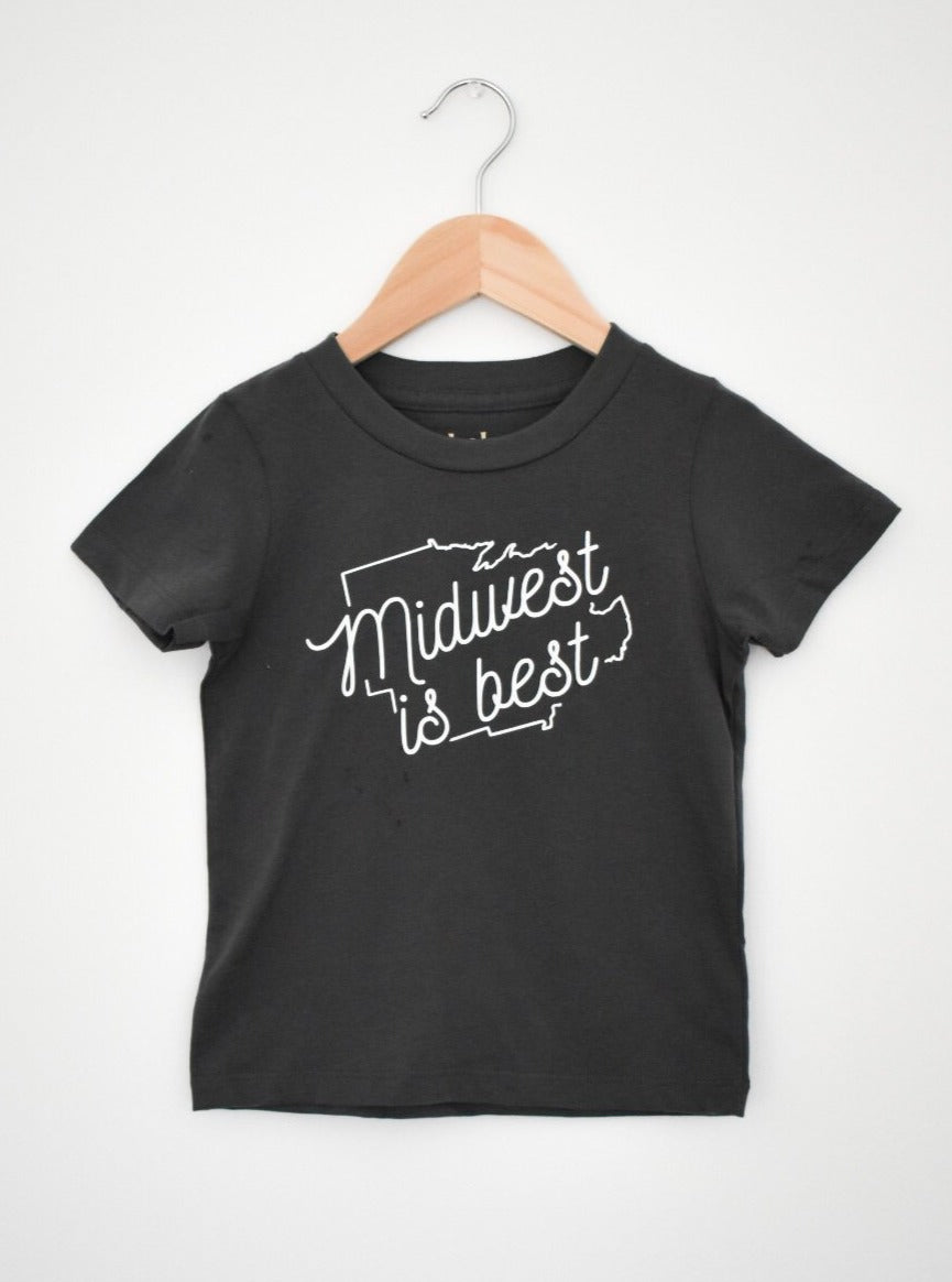 Midwest Is Best Kid's Graphic T-Shirt | Slate