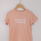 Love Is All You Need Peach Kid's Graphic T-Shirt