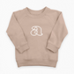 Truffle Initial Outline Organic Cotton Pullover