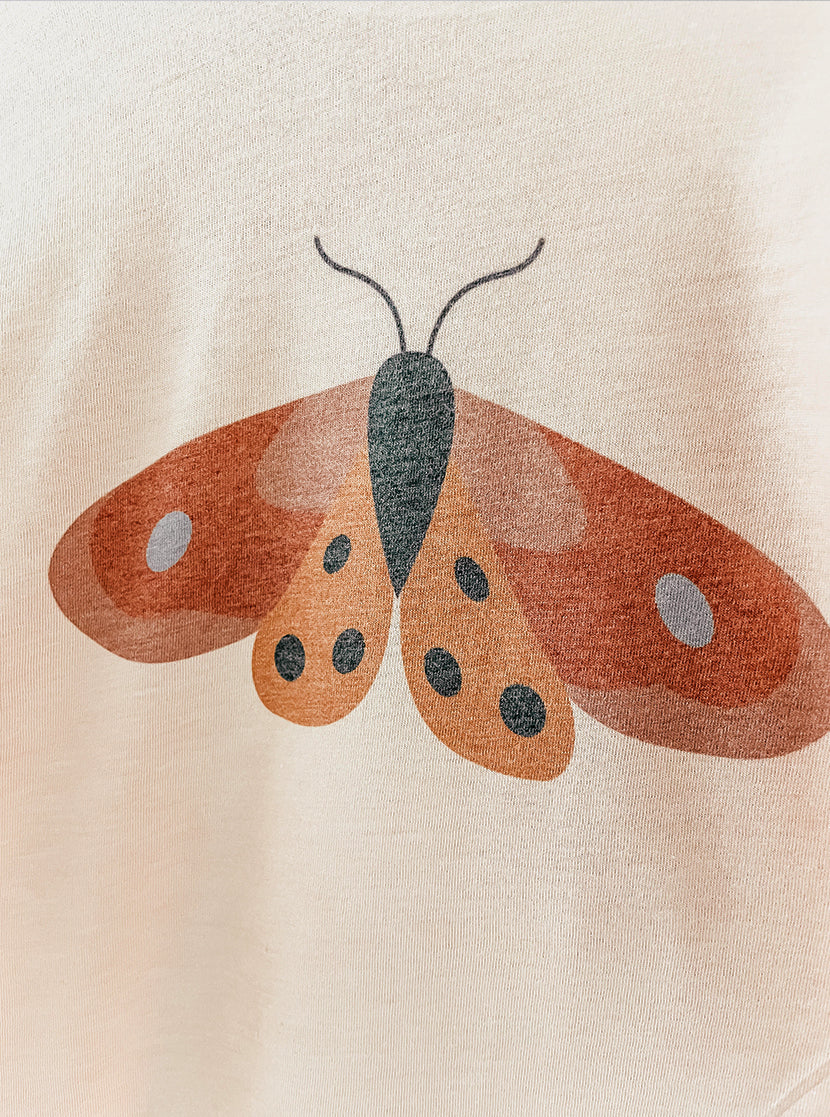 Social Butterfly Peach Kid's Graphic T-Shirt